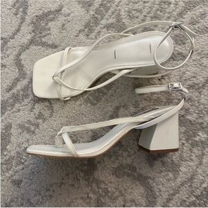 Steve Madden White Strappy Heels